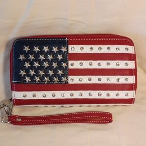 American Flag Studded Wallet